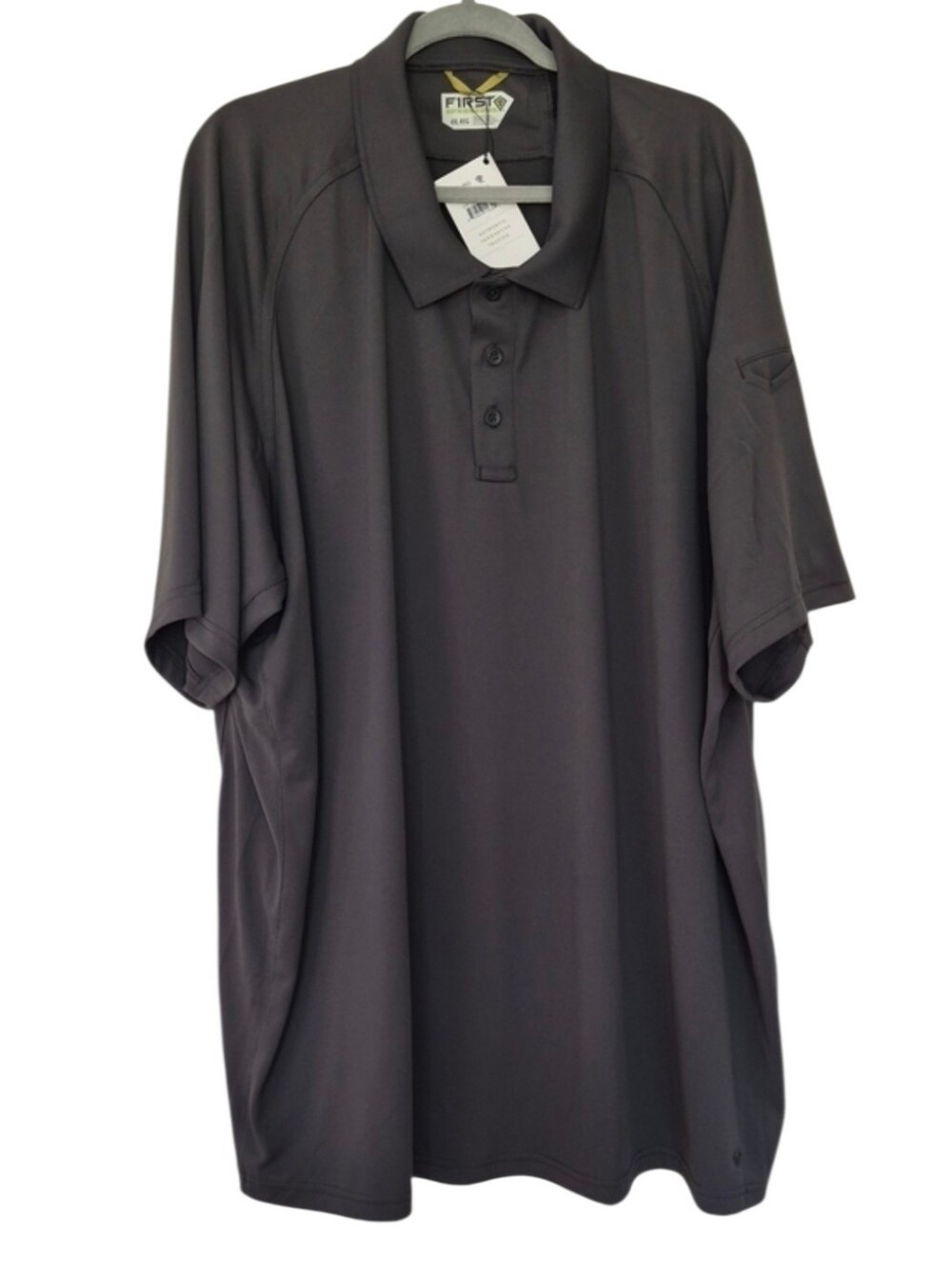 First Tactical Men's 4XL Performance Polo Shirt Asphalt Gray New With Tags